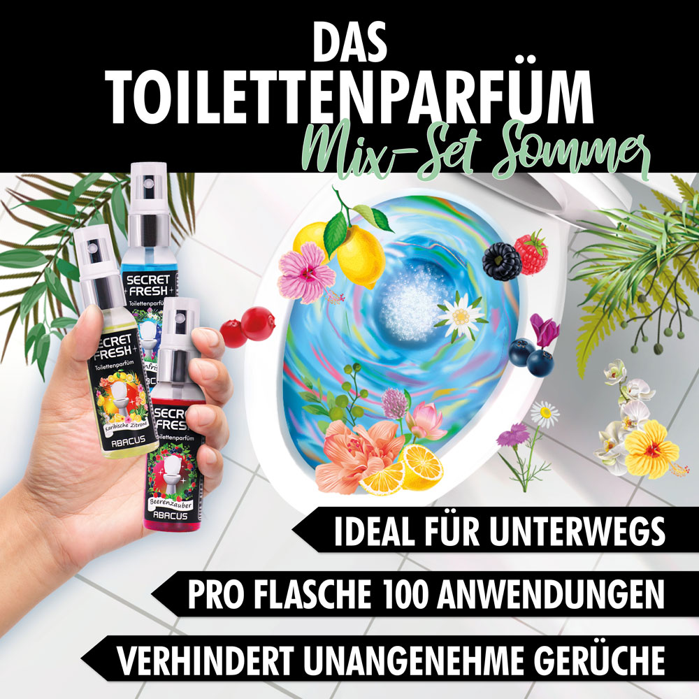 Toilettenparfüm, Toilettenparfum, Parfüm Toilette, Secret Fresh, Sommer Mix Vorteile