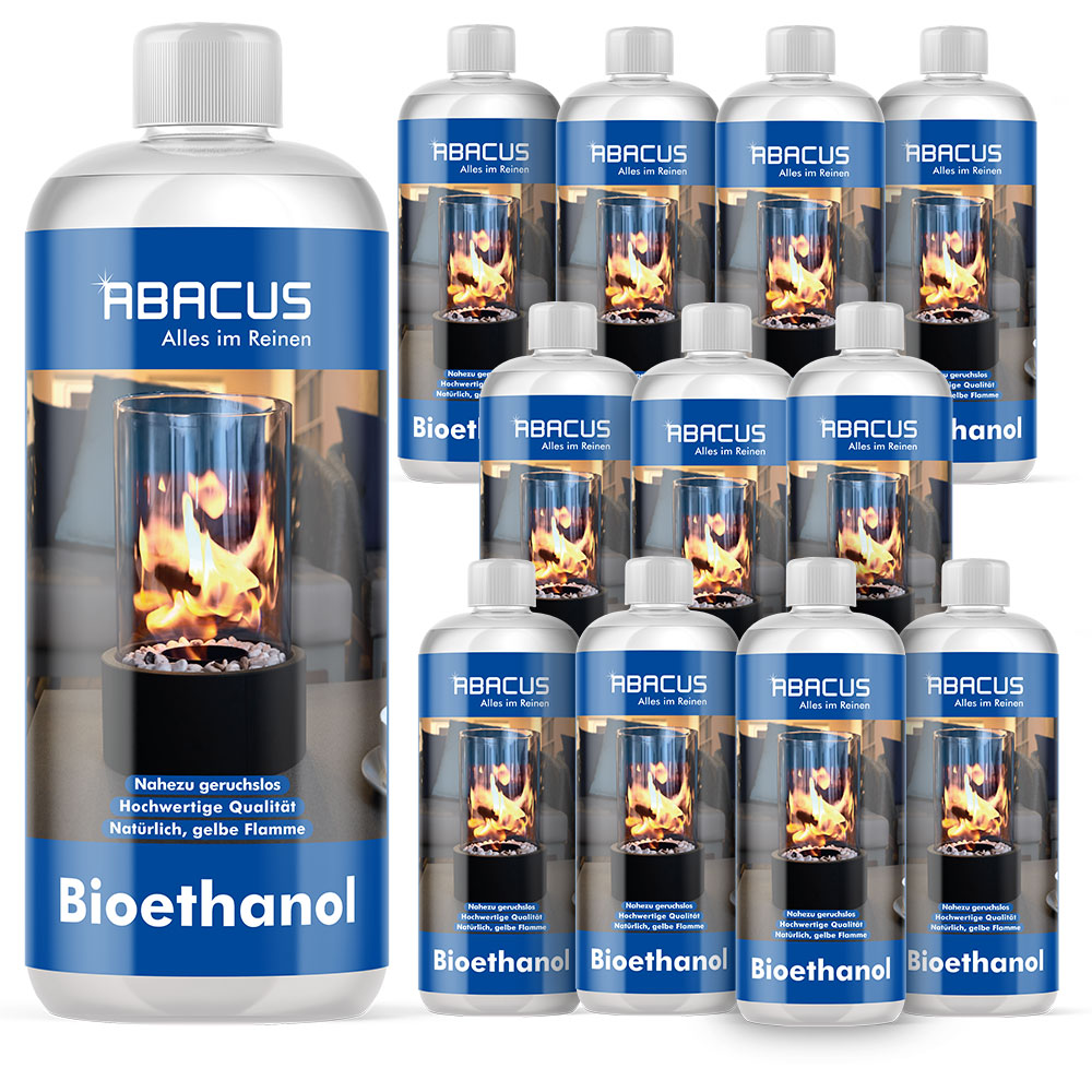 Bioethanol, Ethanol Tischkamin 1000 ml 12er Set