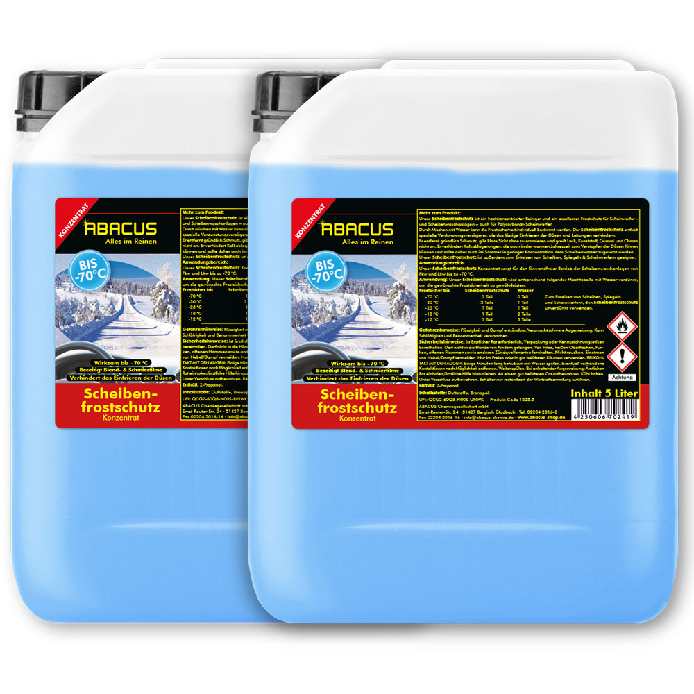 Scheibenfrostschutz Konzentrat, Frostschutz Scheibe Auto, Scheibenwaschanlage, Frostschutz Wischwasser Kanister 10 Liter