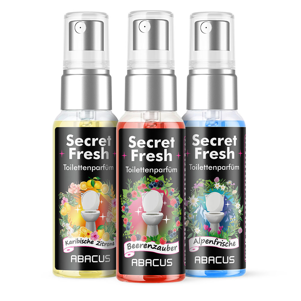 Toilettenparfüm, Toilettenparfum, Parfüm Toilette, Secret Fresh Sommer Mix 50 ml 3er Set
